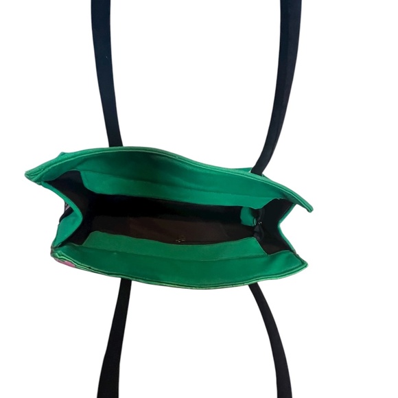 Handcrafted Floral Embroidered Shoulder Green Tote Bag – Unbranded, New - Picture 8 of 11